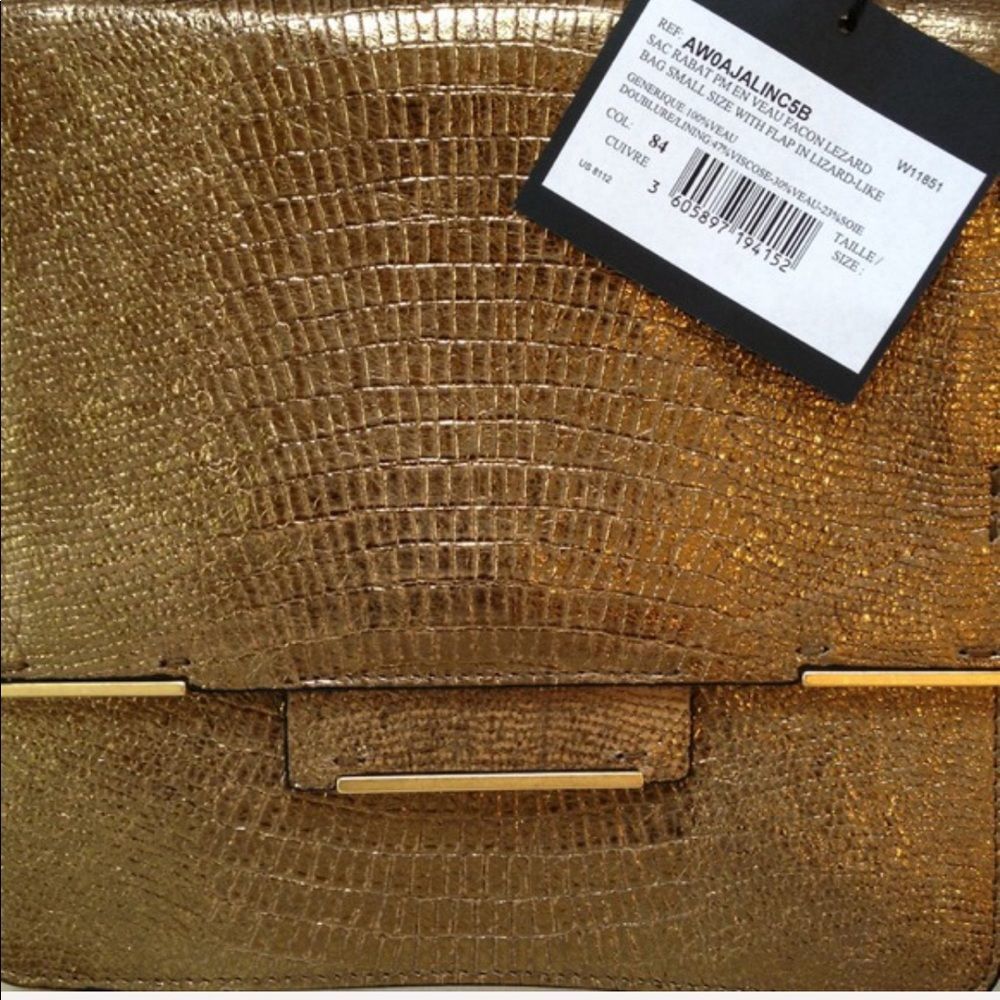 Lanvin Madame Metallic Shoulder Bag w/ Flap NWT - Picture 3 of 5